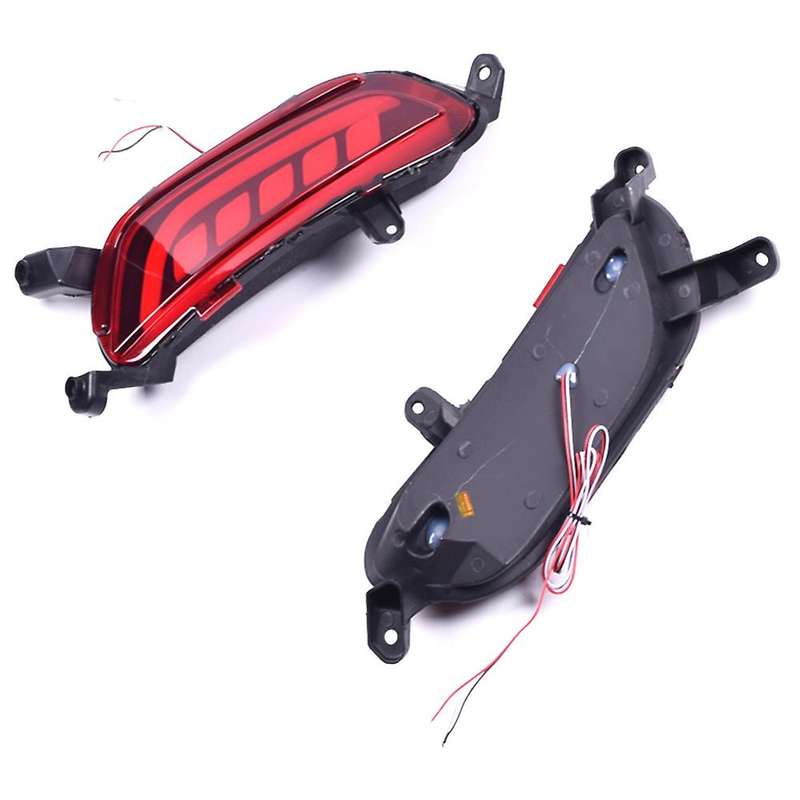 LED Rear Bumper Light Reflector Fog Lamp Brake Light Turning Signal Light for -3 CX3 2015-2019(Three