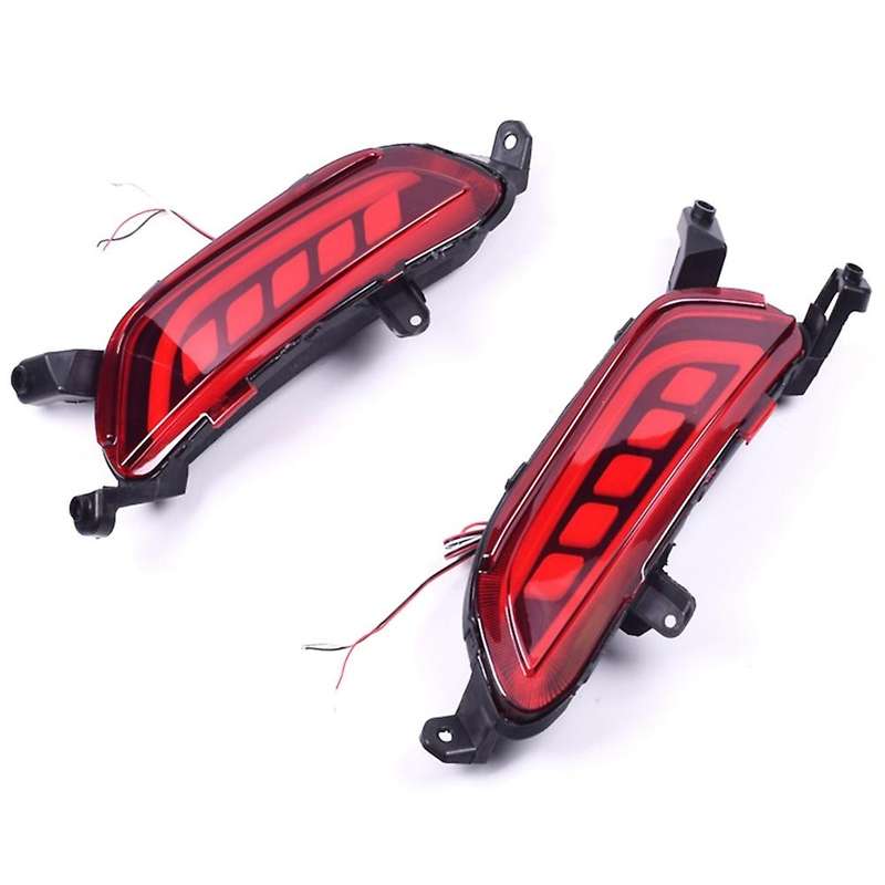 LED Rear Bumper Light Reflector Fog Lamp Brake Light Turning Signal Light for -3 CX3 2015-2019(Three