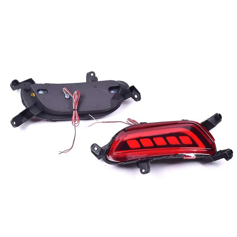 LED Rear Bumper Light Reflector Fog Lamp Brake Light Turning Signal Light for -3 CX3 2015-2019(Three