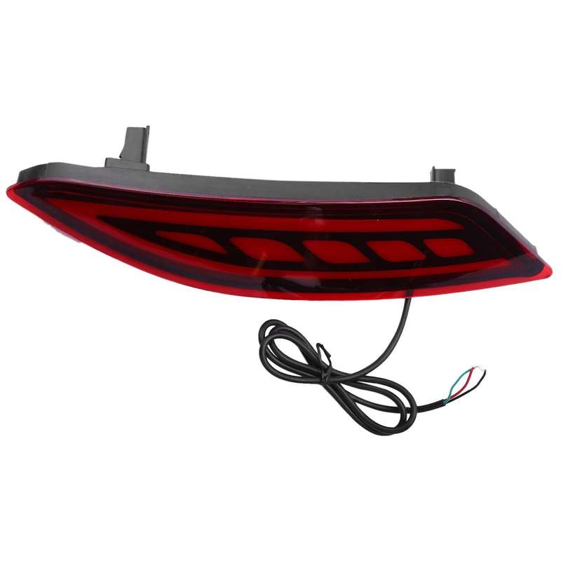 LED Rear Bumper Light Reflector Fog Lamp Brake Light Turning Signal Light for -V 2015-2018(Two Funct
