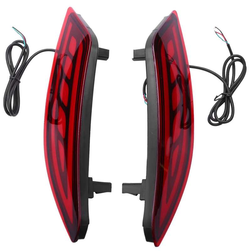 LED Rear Bumper Light Reflector Fog Lamp Brake Light Turning Signal Light for -V 2015-2018(Two Funct