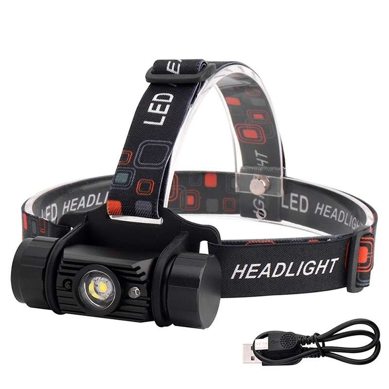 Led Rechargeable Headlight,Motion Sensor Adjustable Headband Headlight for Adults Outdoor Camping R