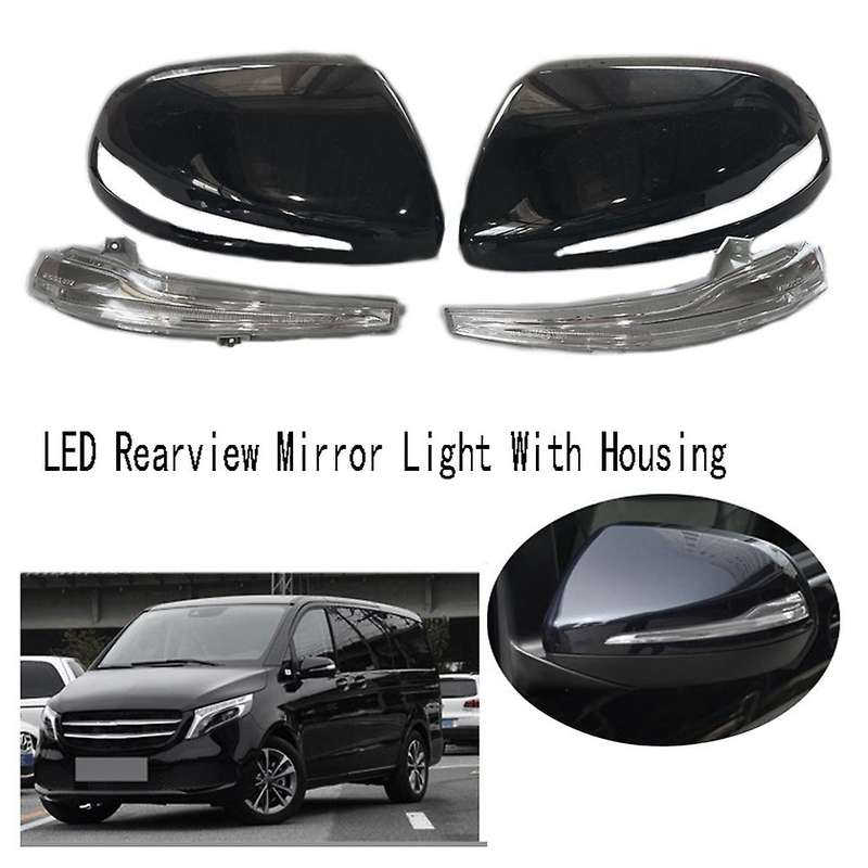 LED Rearview Mirror Light with Housing for V-Class Metris W447 15-20 Side Mirror Turn Signal Blinker