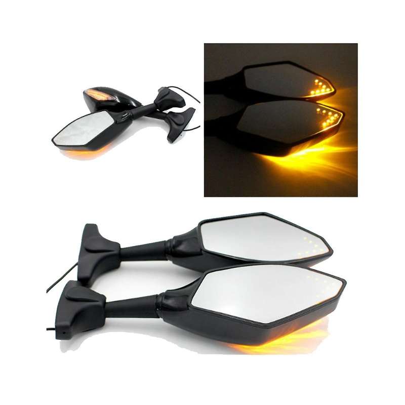 Led Rearview Mirror Motorcycle Mirror Indicator Mirror Turn Signal for Hondas Ninja