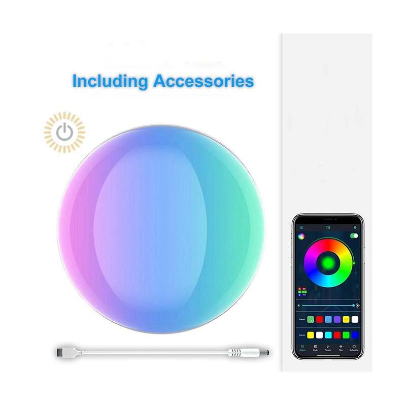 Led Smart Light Bluetooth App Control Compatible Portable for Bedroom Bedside Game Desktop Ambient
