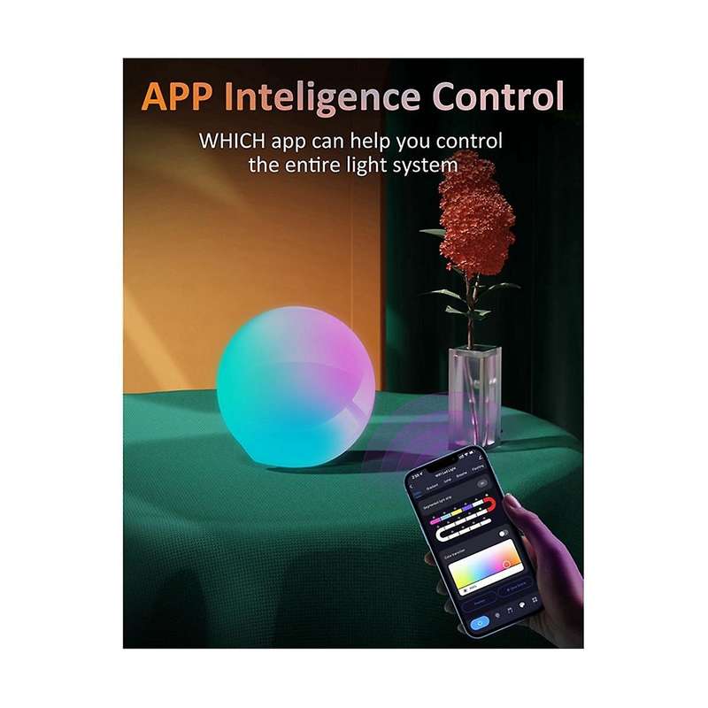 Led Smart Light Bluetooth App Control Compatible Portable for Bedroom Bedside Game Desktop Ambient