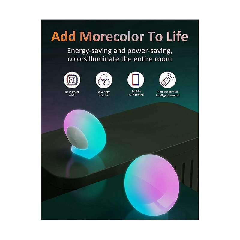 Led Smart Light Bluetooth App Control Compatible Portable for Bedroom Bedside Game Desktop Ambient
