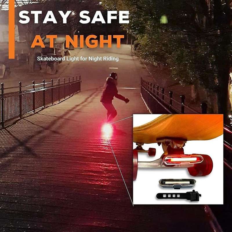 Led Skateboard Light Longboard Lights Skateboard Lights Fits On Any Longboards Bikes Headlights Or T