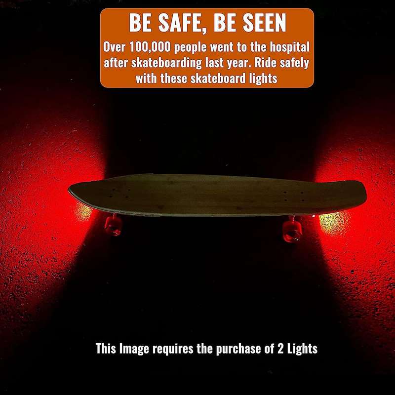 Led Skateboard Light Longboard Lights Skateboard Lights Fits On Any Longboards Bikes Headlights Or T