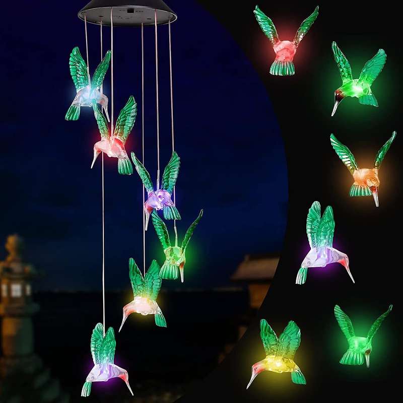 Led Solar Hummingbird Wind Mothers Day Birthday Women Grandma Best Gifts Indoor Outdoor Decor Yard