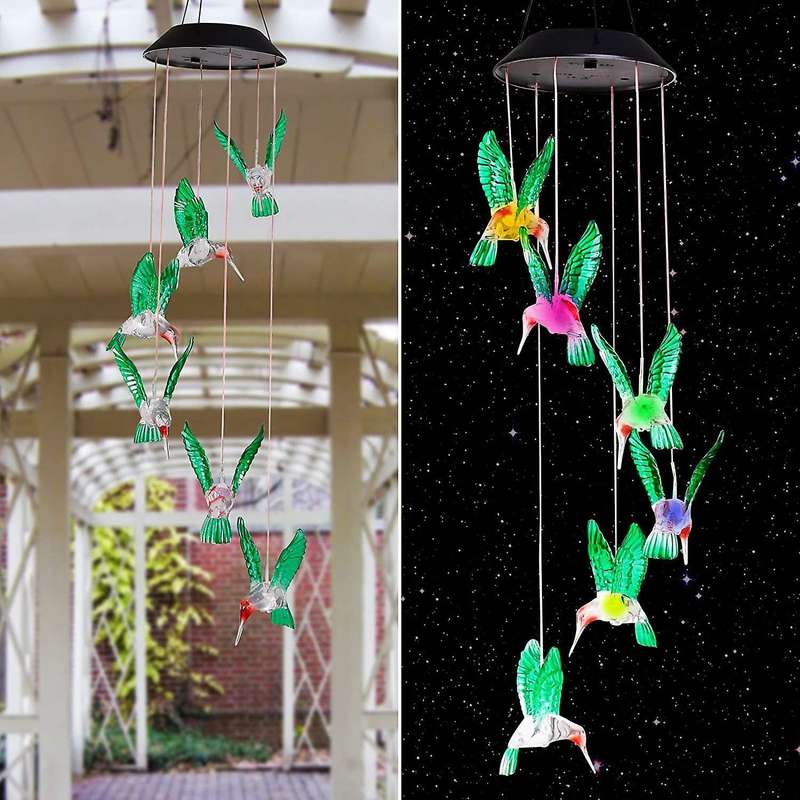 Led Solar Hummingbird Wind Mothers Day Birthday Women Grandma Best Gifts Indoor Outdoor Decor Yard