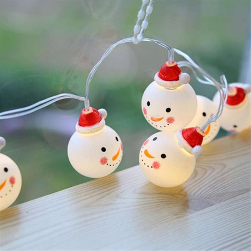LED Snowmans String Light Outdoor for Christmas Garden Decor for Holiday Lighting Decor Wedding Deco