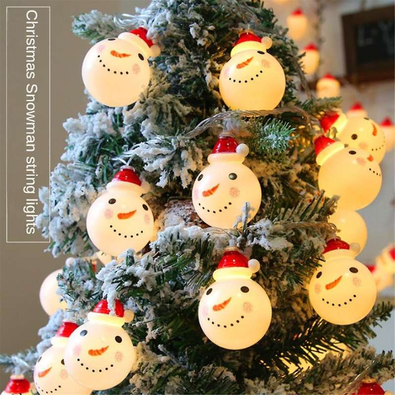 LED Snowmans String Light Outdoor for Christmas Garden Decor for Holiday Lighting Decor Wedding Deco