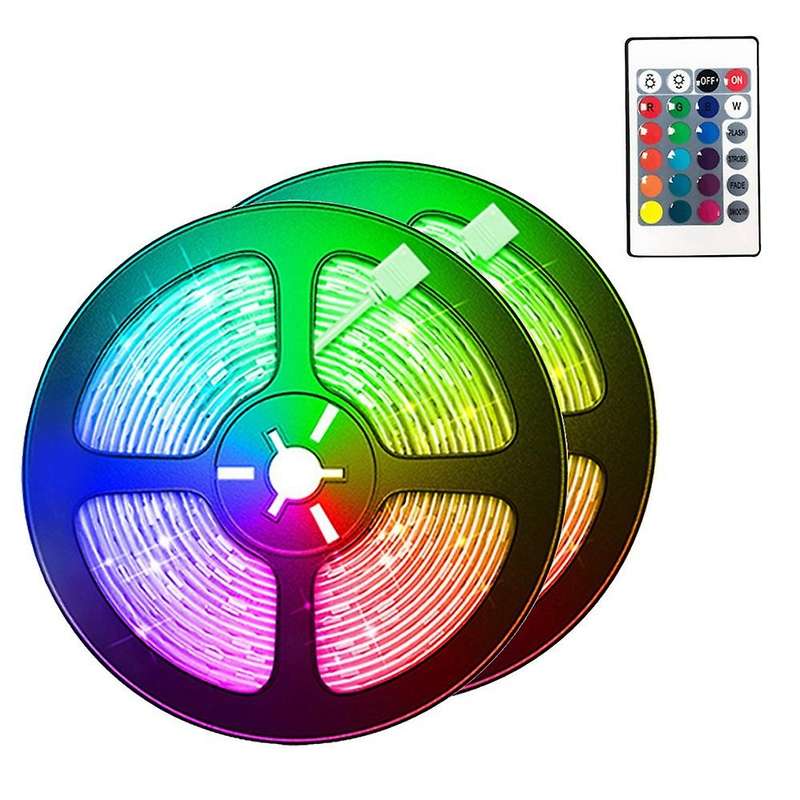 LED Strip Light RGB 5050 SMD with Bluetooth Infrared Control Flexible Ribbon 10M for Living Room Dec