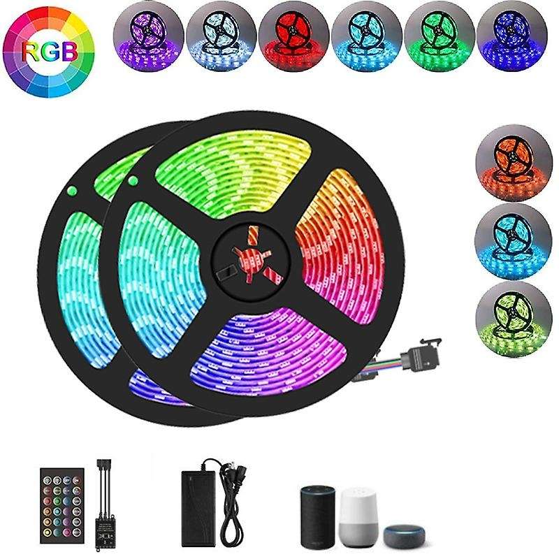 LED Strip Lights 10M/300 Light Smart WiFi RGB Light Strip with 24 Key Remote for Room Halloween Chri