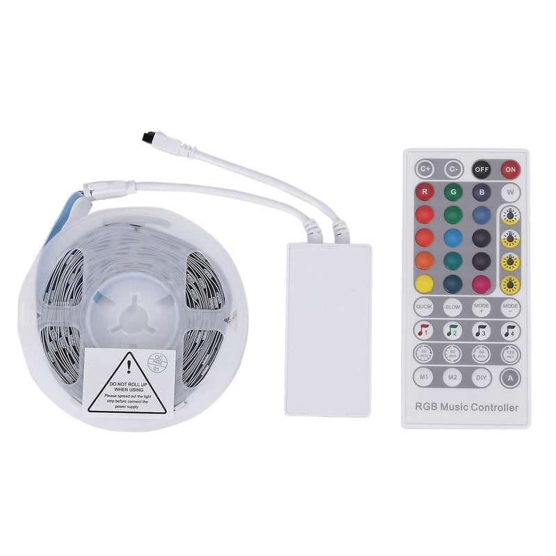 LED Strip Light Music Sync,5M USB 90 LED Strip Lights with Remote RGB 5050 Color Changing Light Stri