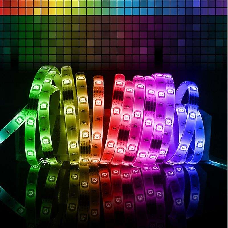 LED Strip Lights RGB Strips 5050 Music Sync Color Changing 40 Key Remote Control for Home Bedroom TV