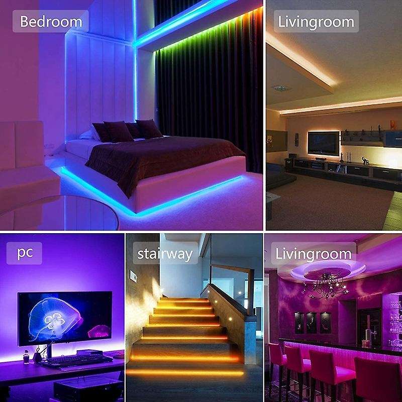LED Strip Lights RGB 5050 Color Changing Music Sync Color for Decoration Home Party 10M Strip Lights