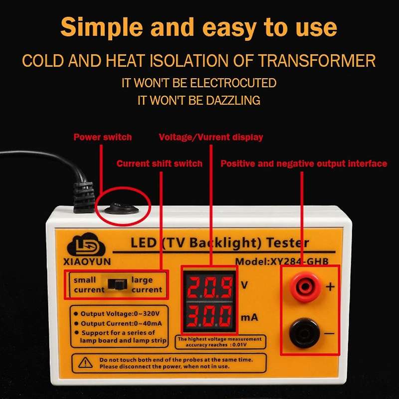 LED TV Backlight Tester 0-320V Output LED Strips Test Tool with Current and Voltage Display for LED
