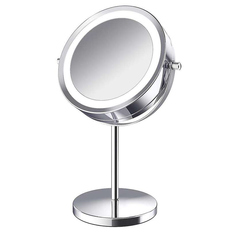 Led Vanity Mirror Double-Sided 1X 10X Enlarged Double-Sided Circular Vanity Mirror Desktop Vanity Mi