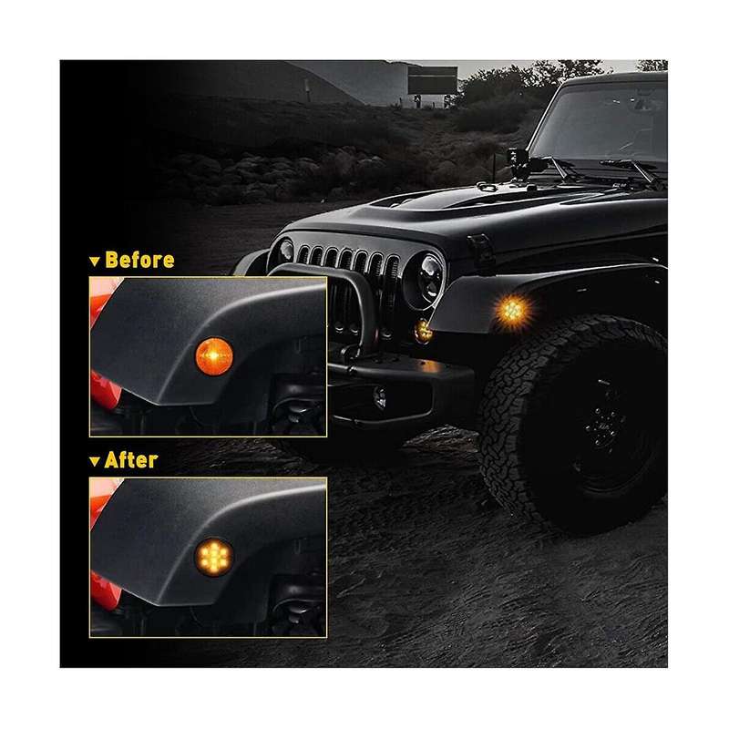 Led Turn Signal Wheel Header Light Front Bumper Light Fog Light Side Light for Wrangler