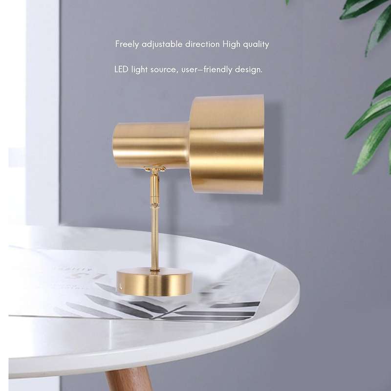 Led Wall Light Adjustable Direction Mirror Bathroom Light Golden Stair Light Bedroom Iron Wall Lamp