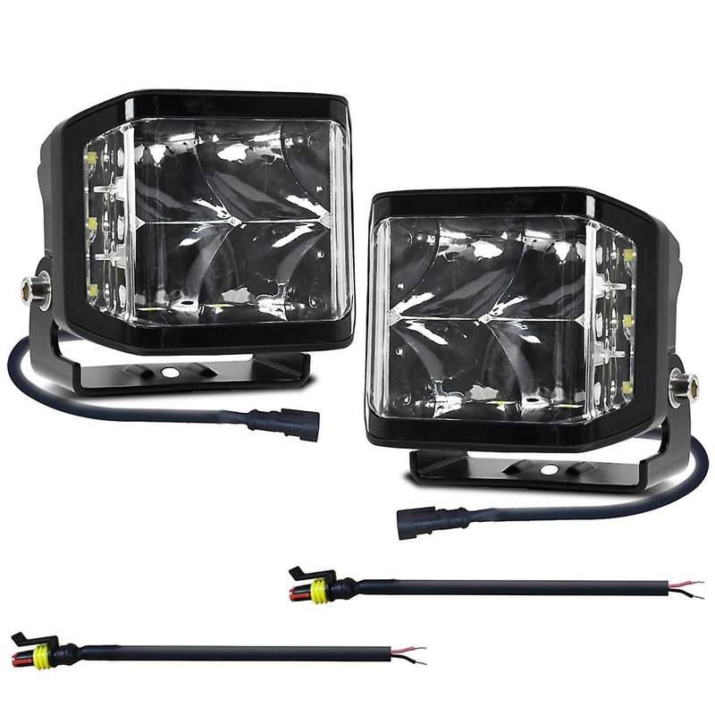 LED White Worklights 100W 10000LM Offroad Fog Light for Truck SUV Boat Work Lights Night Driving La