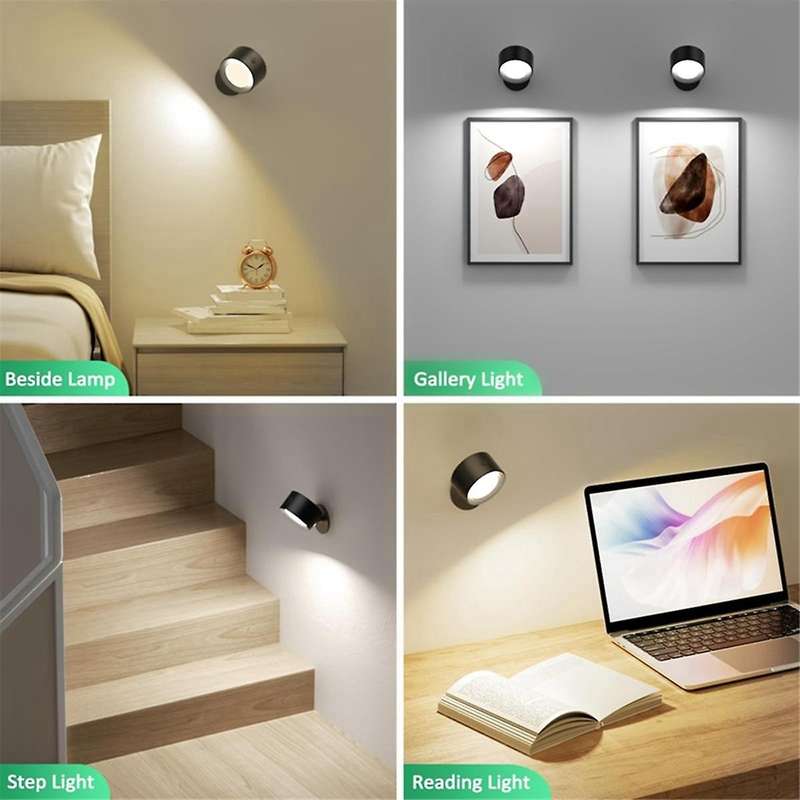 Led Wall Mounted Lights with Remote, Wall Sconces Lamp 3000mah Rechargeable Battery Operated White