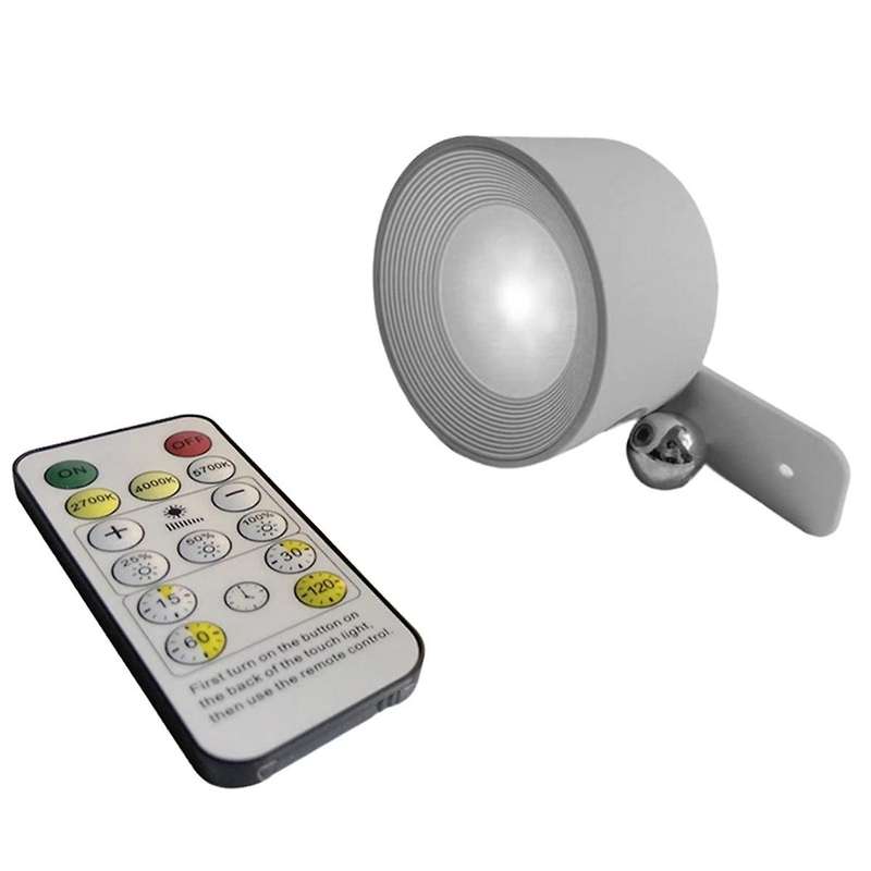 Led Wall Mounted Lights with Remote, Wall Sconces Lamp 3000mah Rechargeable Battery Operated White