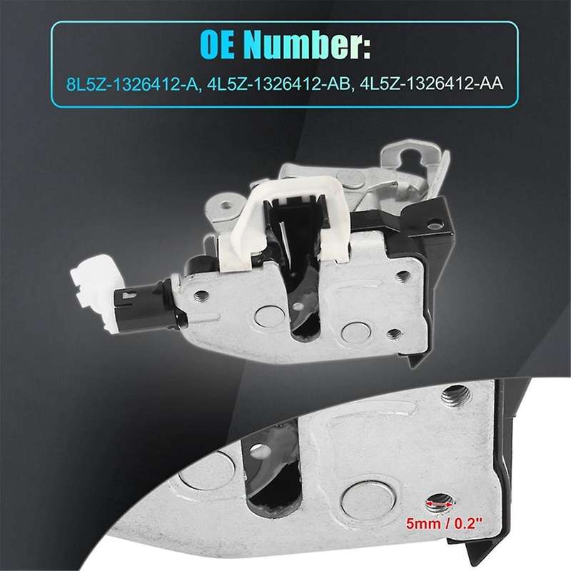 Left & Right Lower Rear Door Latch Lock Assembly for Door Lock Actuator 8l5z-1326412-a, 4l5z-1326412