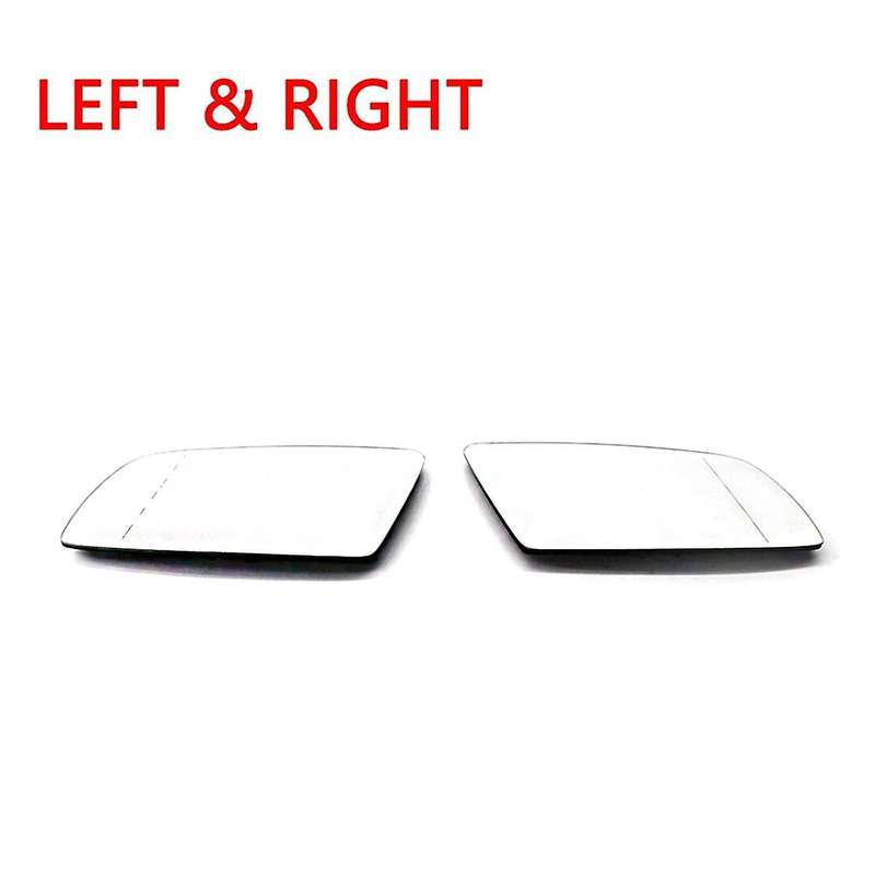 Left & Right Side White Heating Mirror Glass 51167065081 51167065082 for 5 Series E60 520d 520i 523l