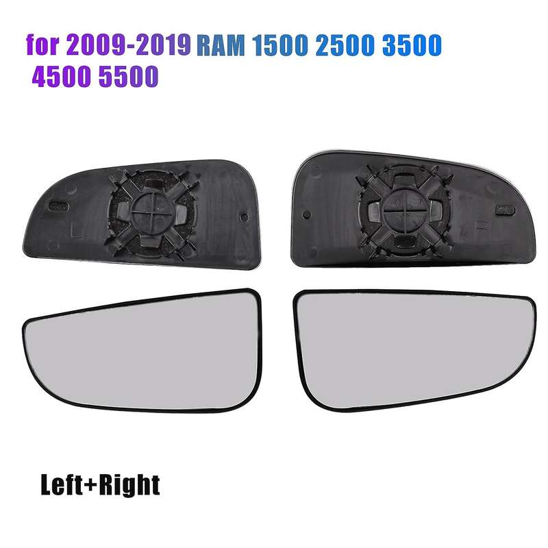Left + Right Side for 2009-2019 RAM 1500 2500 3500 4500 5500 Lower Tow Convex Mirror Glass 68067731A