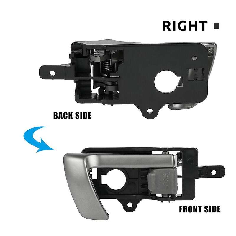 Left +Right Side Interior Inner Door Handle for 2007-2012 Hyundai Santa Fe with Gray Knob 82610-2B0