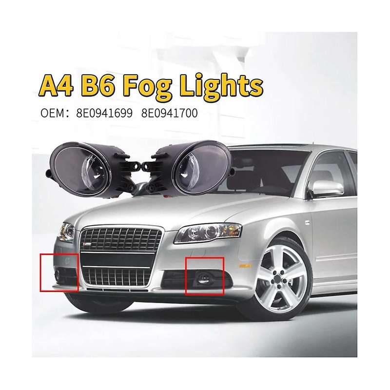 Left Car Front Bumper Fog Light Lamp for A4 B6 2001- 2005 Car-styling 8e0941699 8e0941700 Halogen F