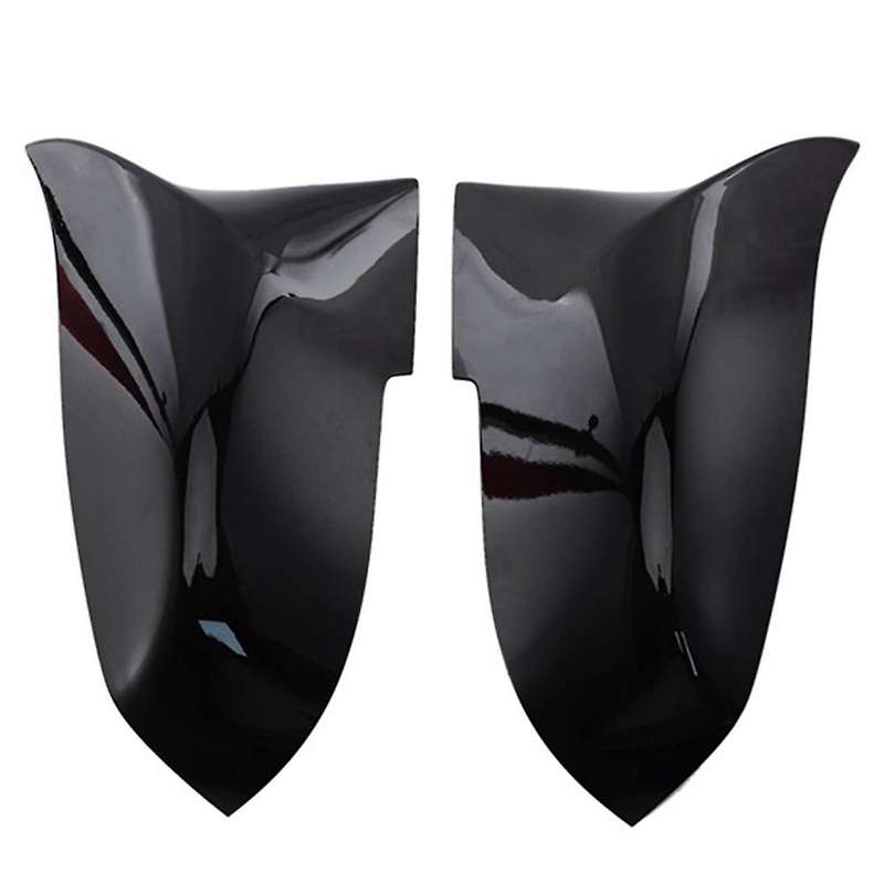 Left Car Door Wing Mirror Cover Car Rearview Mirror for - F20 F87 M2 F23 F30 F36 X1 E84 Bright Black