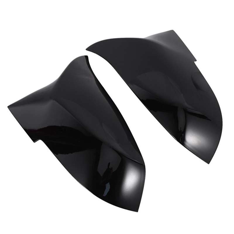 Left Car Door Wing Mirror Cover Car Rearview Mirror for - F20 F87 M2 F23 F30 F36 X1 E84 Bright Black