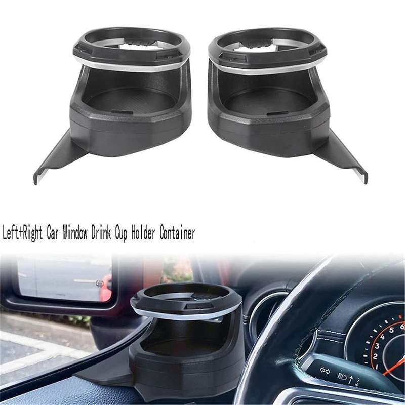 Left Car Window Drink Cup Holder Container for Wrangler JL 4 Door JT 2007-2017 Water Bottle Stand