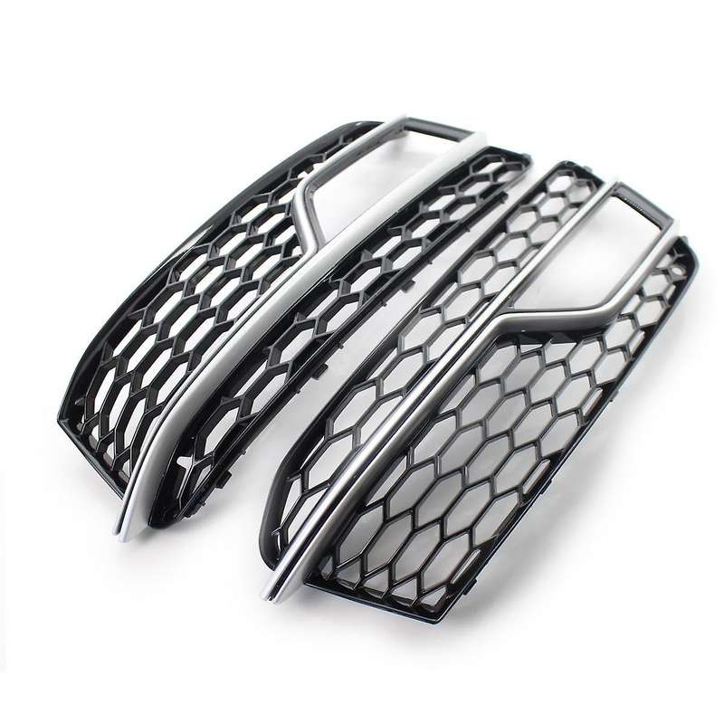 Left Chrome Car Front Bumper Mesh Fog Light Cover Honeycomb Grill Grille Cover for S5 A5 S-lines 20