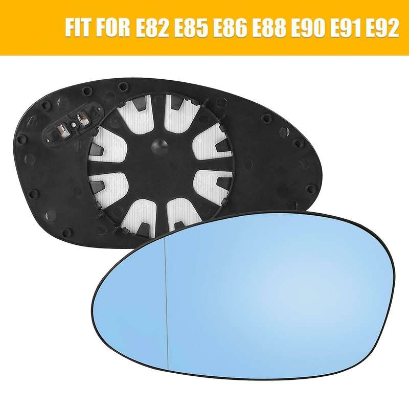 Left Driver Side Blue Wing Door Mirror Rearview Mirror Glass Heated for  1 3 Series E81 E87 E82 E46