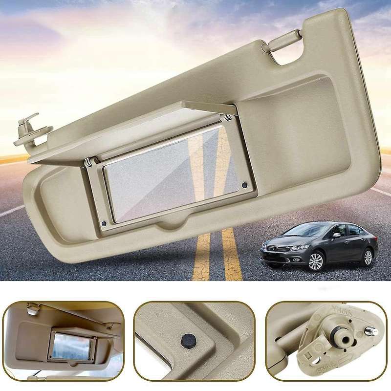 Left Driver Side Visor for 2006 2007 2008 2009 2010 2011 Visor Assembly 83280--A01ZA Beige