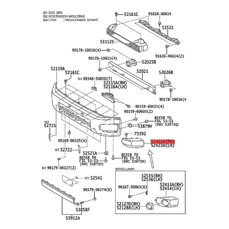 Left Front Bumper Corner Cover 52423-35020 35030 for 2007-2014 Side Liner End Cap Pad Protector Shel