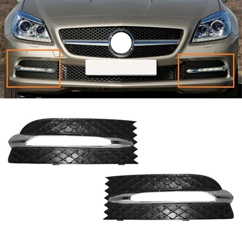 Left Front Bumper Fog Light Bezel Grille Trim Driving Light Cover Grille for - Class R172 W172 12-16