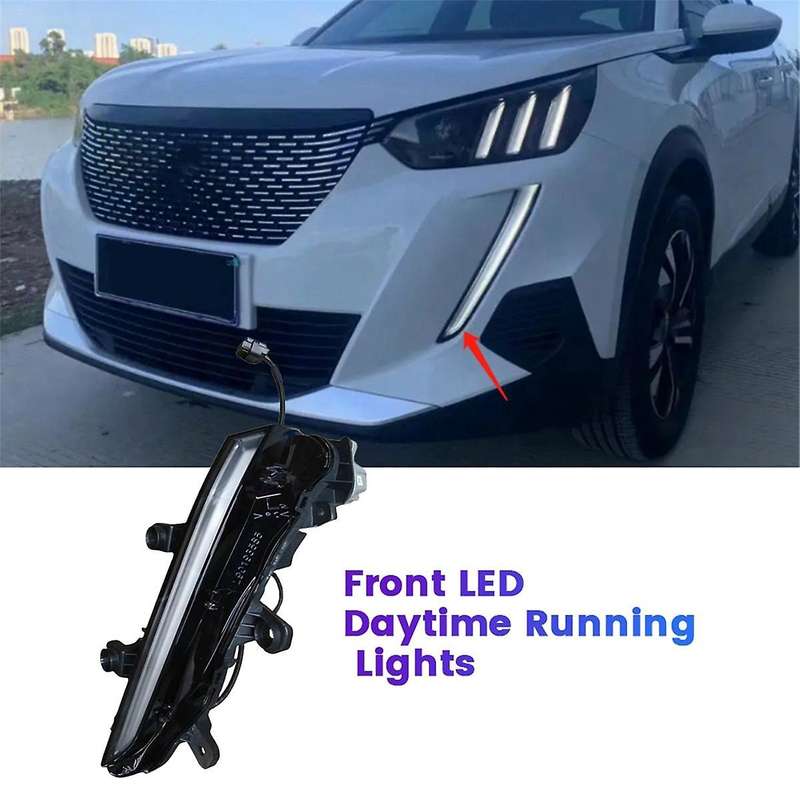Left Front Bumper Fog Lights LED Daytime Running Lights Assembly YL01546080 for 2008 2020-2024 9832