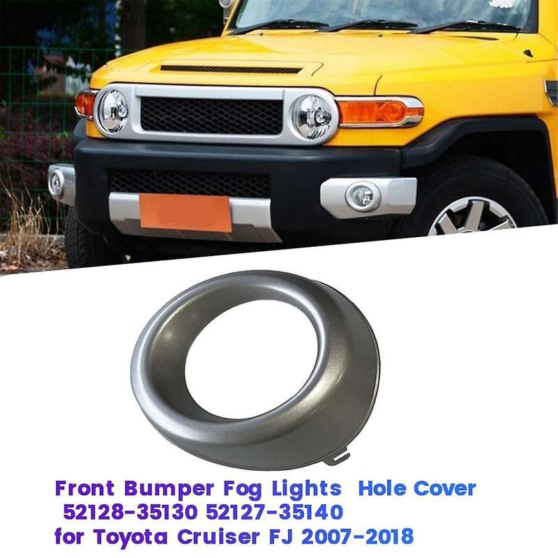 Left Front Bumper Hole Cover 52128-35130 for Cruiser 2007-2018 Fog Lights Lamp Hole Chrome Caps 5212