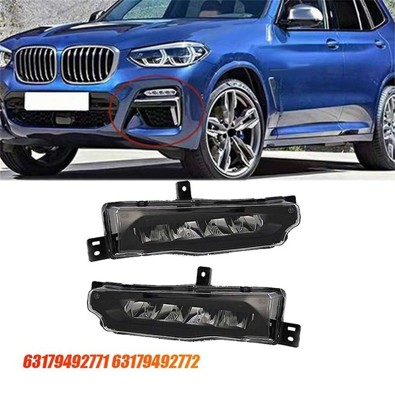 Left Front Bumper LED Fog Light Daytime Running Lamp 63179492771 for X3 G01 F97 X4 G02 2017-2021 DR