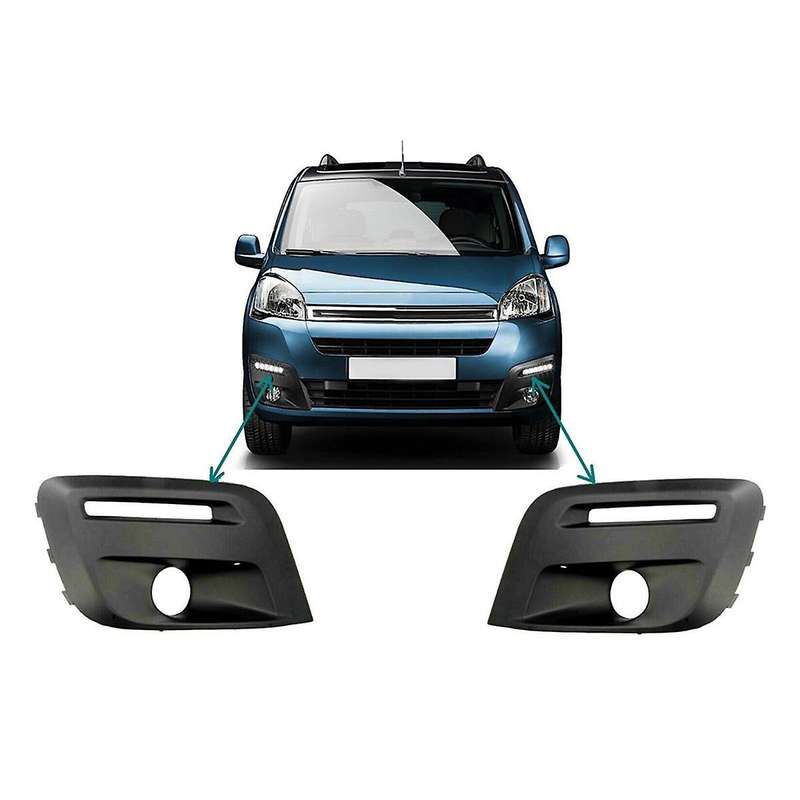Left Front Bumper Grille Foglight Frame Protector Cover for Berlingo 20152018 Accessories