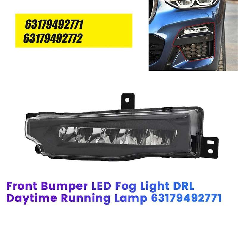 Left Front Bumper LED Fog Light Daytime Running Lamp 63179492771 for X3 G01 F97 X4 G02 2017-2021 DRL