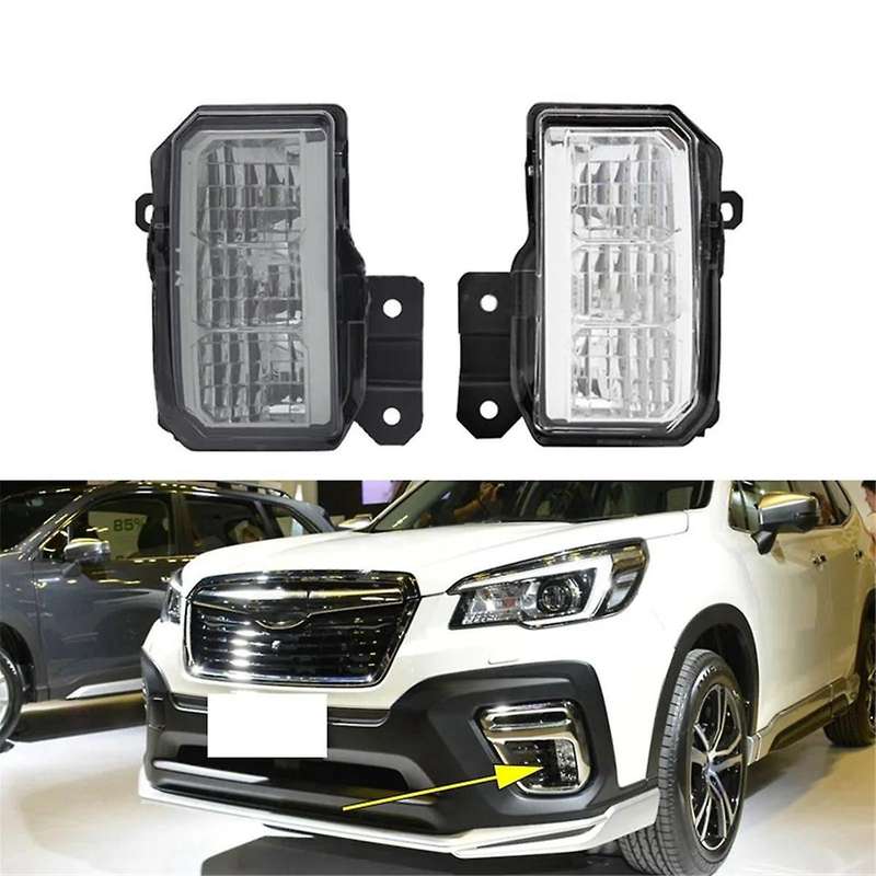 Left Front Bumper LED Fog Light DRL Lamp for Forester SK 2019-2021 Car Driving Lamp Daytime Running