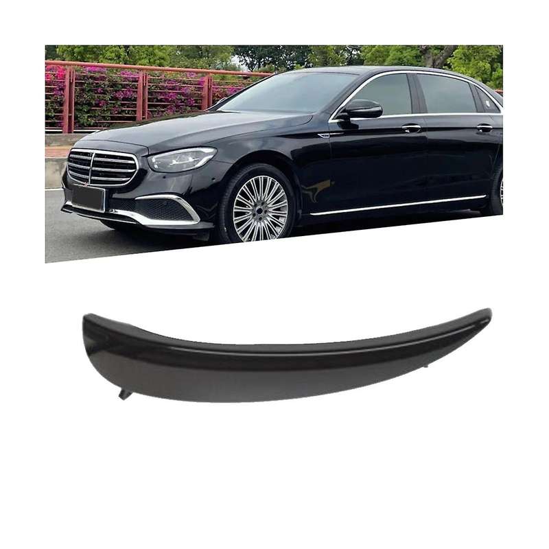 Left Front Bumper Trim Strip A2138856306 for - E-Class W213 C238 2015-2023 Car Accessorie Bright Bla