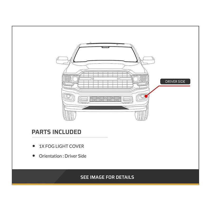Left Front Fog Light Cover Bezel Trim for 2018-2021 Terrain 23394896 (without Fog Light Hole)